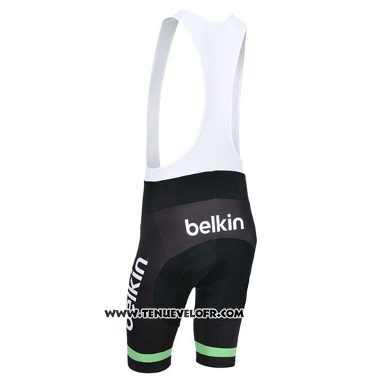 2013 Maillot Ciclismo Belkin Vert et Noir Manches Courtes et Cuissard